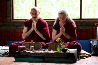Janet and Diego in meditation